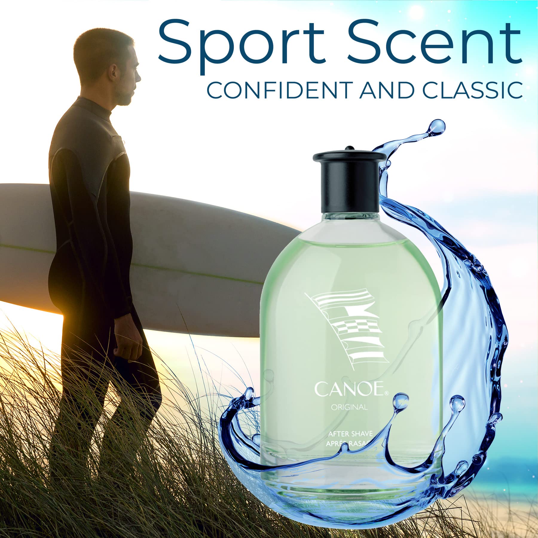 Dana CANOE travel size 4 oz packaging ideal for on the go refreshment.