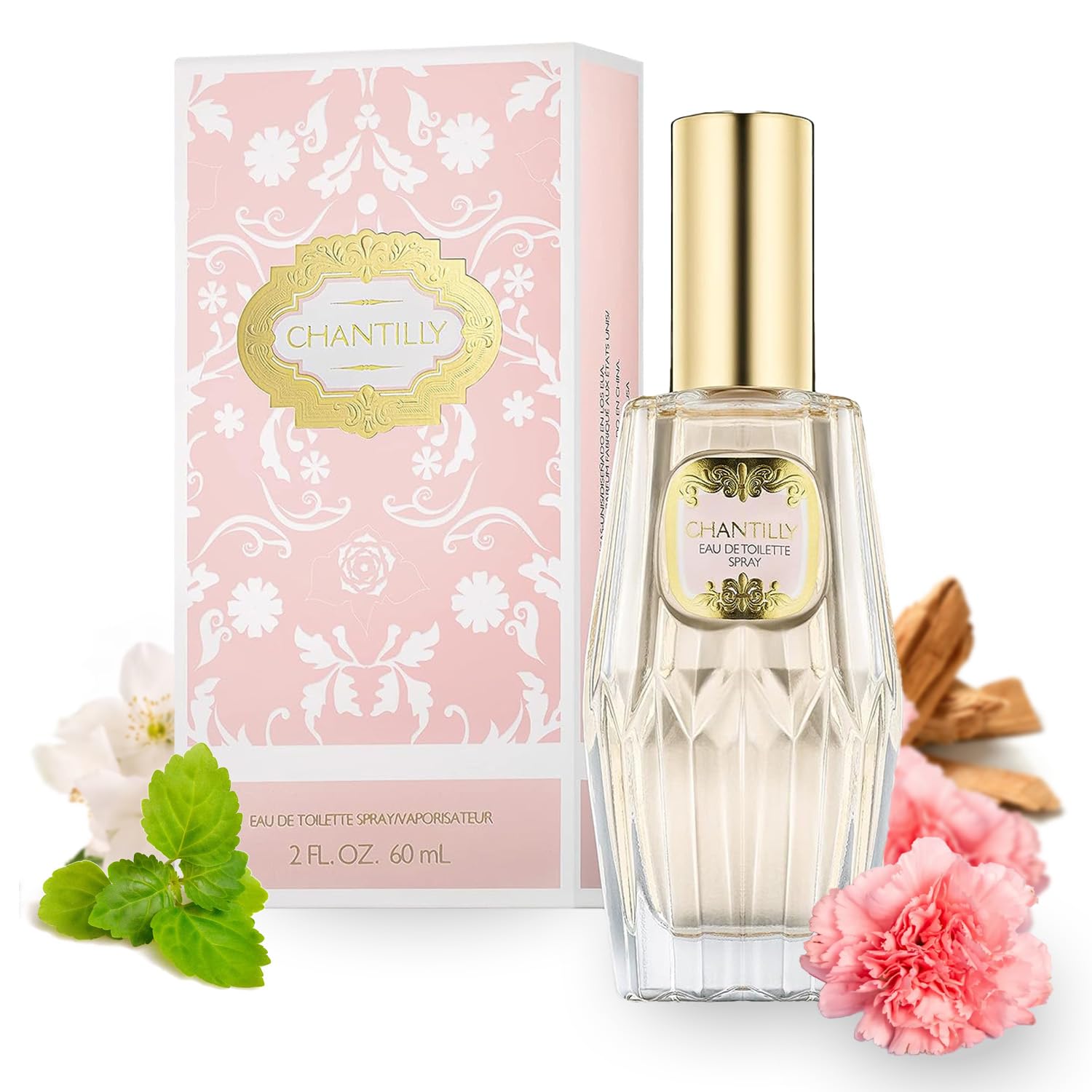 Dana Chantilly Eau de Toilette bottle embodies timeless femininity for romantic moments.