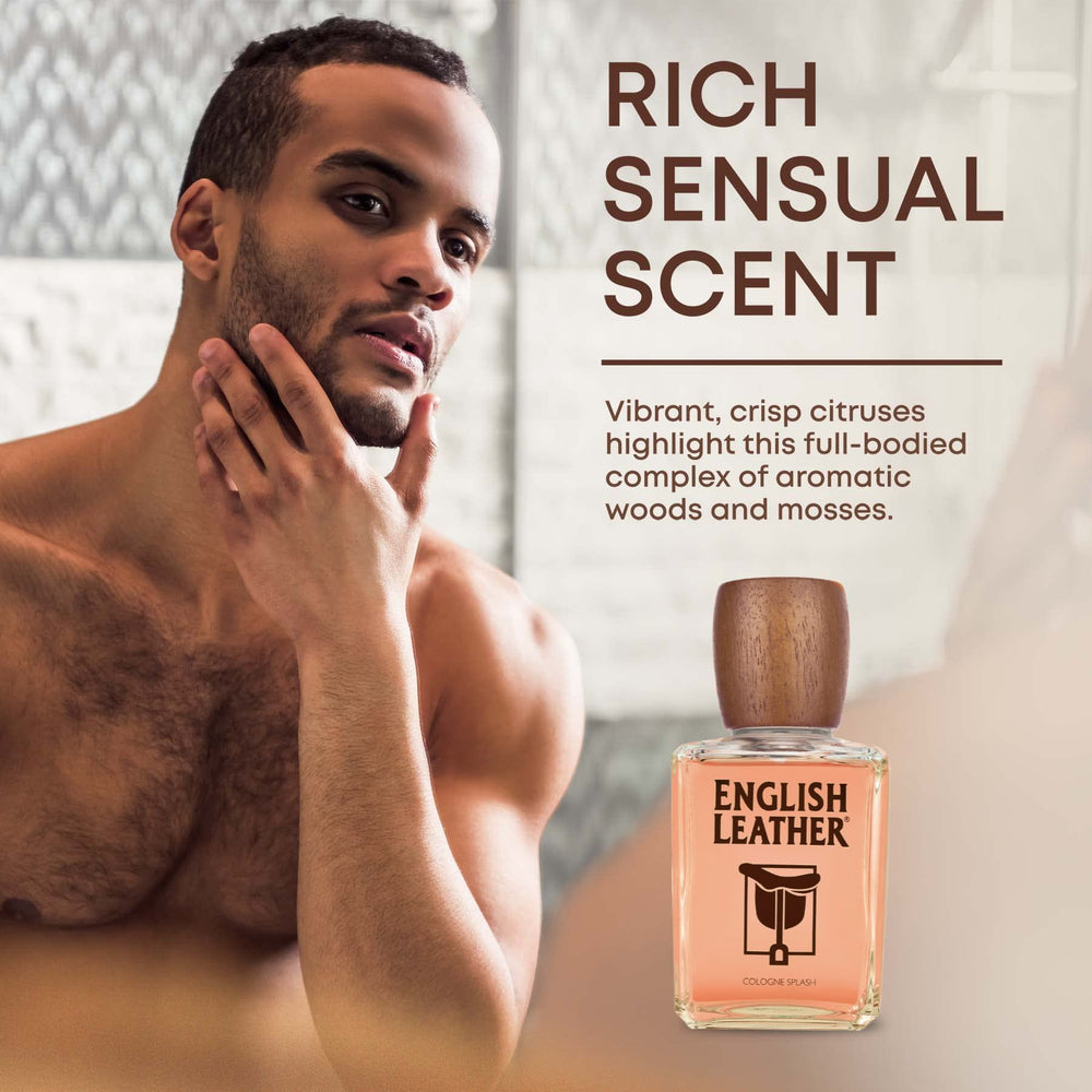 Dana English Leather top-notes of bergamot and kaffir lime feel fresh.