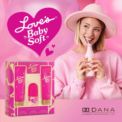Dana Love's Baby Soft Gift Set unboxed reveals soothing baby care formulas.