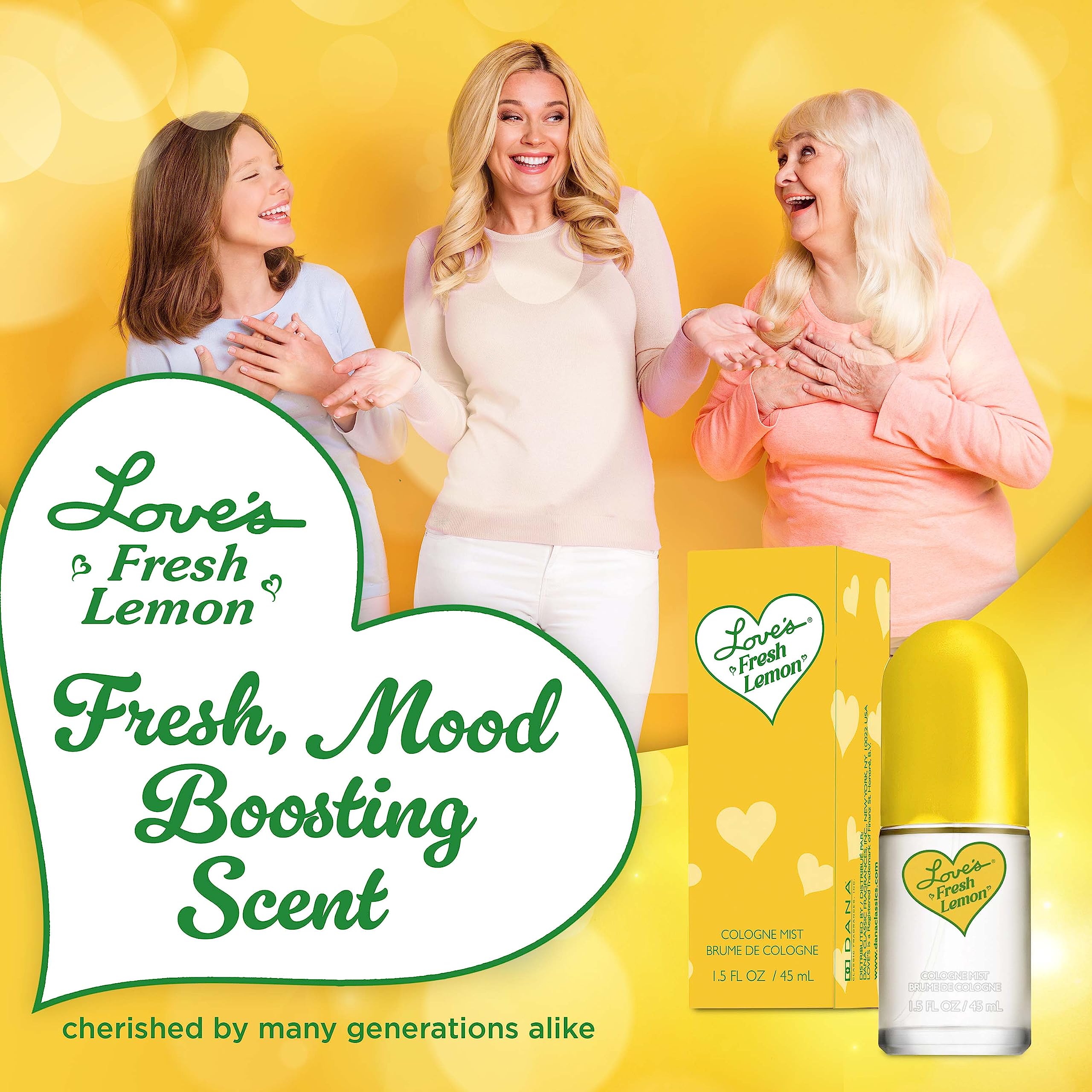 Dana Love's Fresh Lemon mist dispensed for quick refresh.