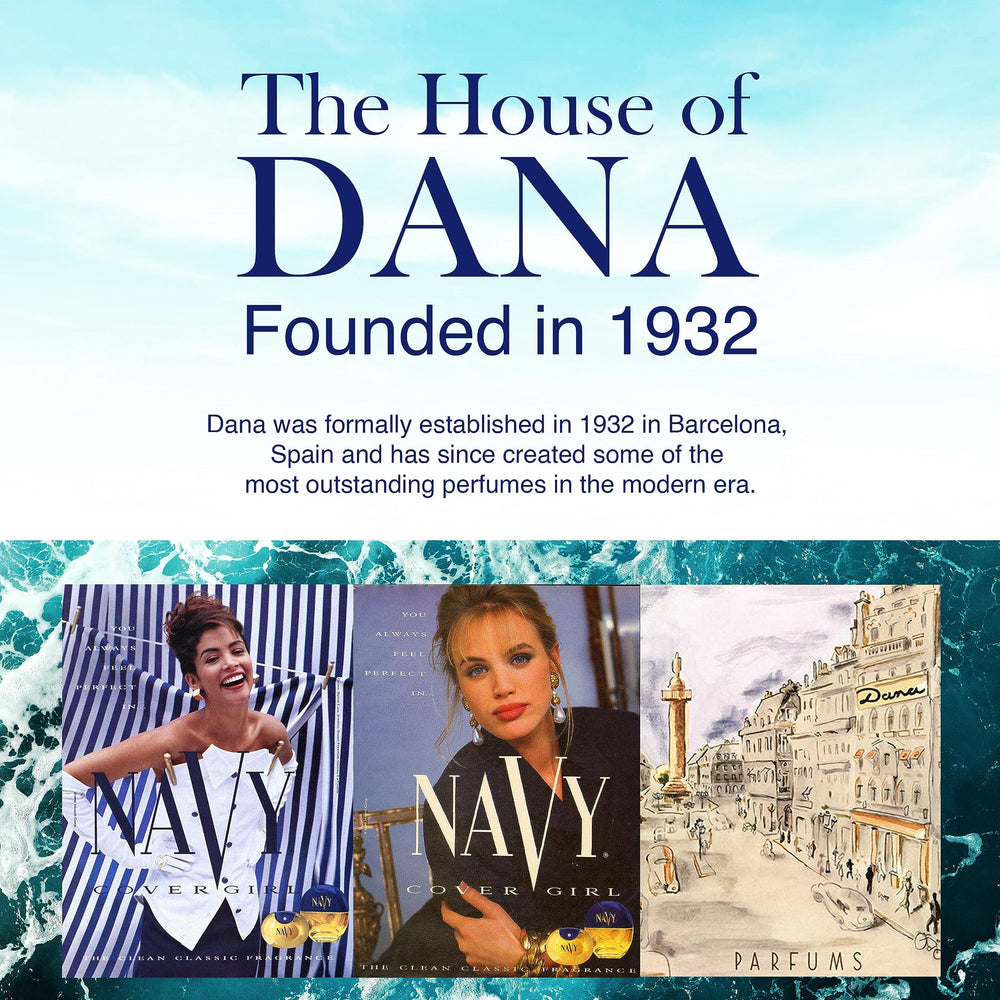 Dana Navy notes infographic outlines top, mid, base notes.