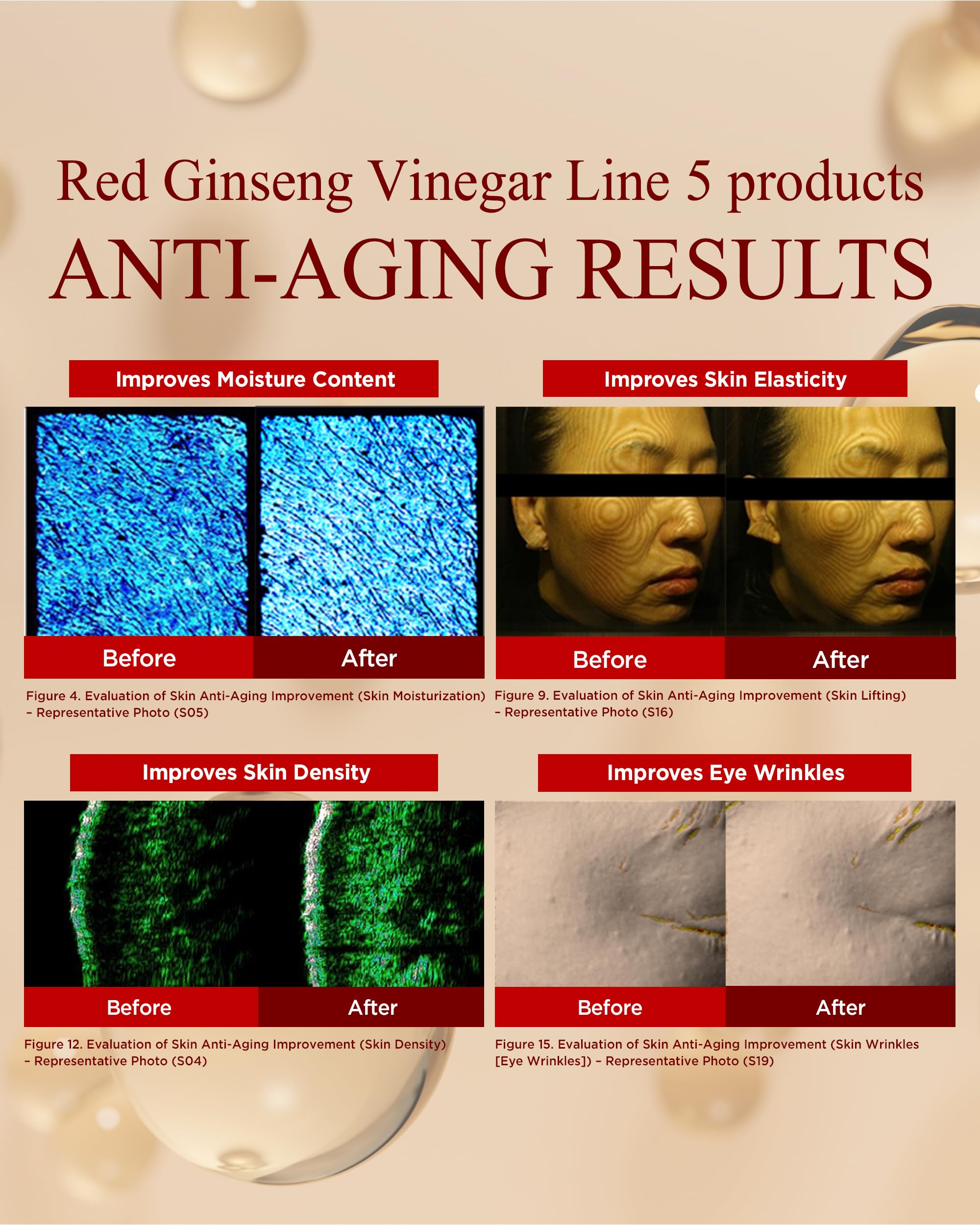 DANAHAN Bonyongo Red Ginseng Vinegar Toner ingredients graphic shows fermented ginseng benefits.