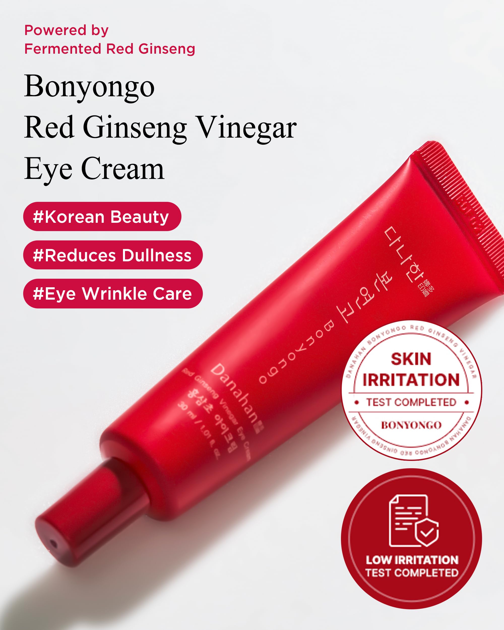 Fermented red ginseng complex and herbal extracts in Danahan nourish skin balance.