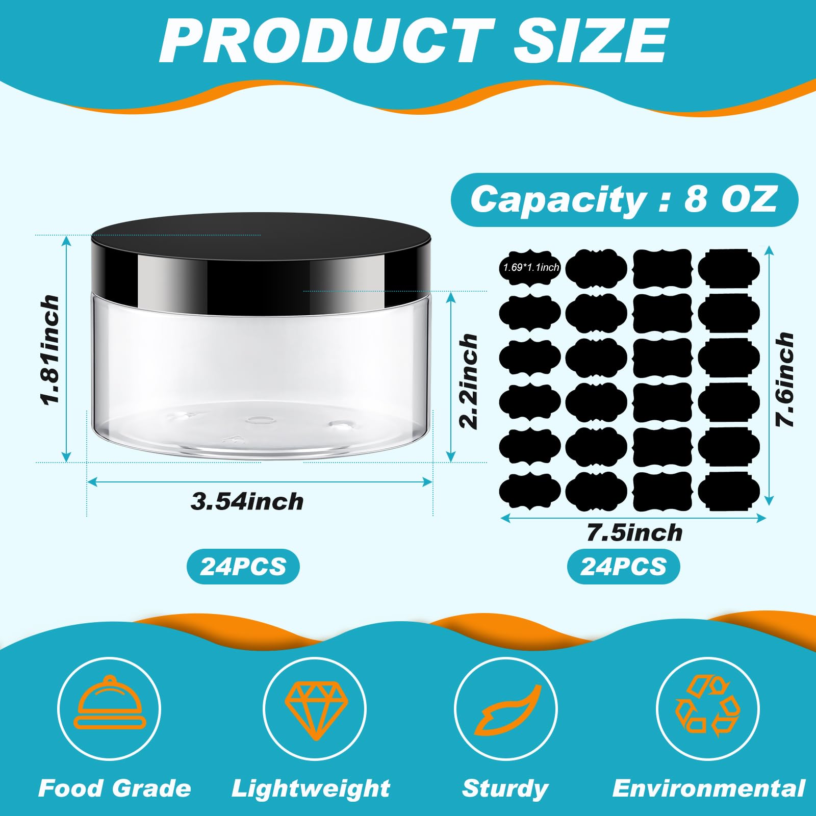 Dandat jar lids with leakproof gasket ensure secure travel storage.