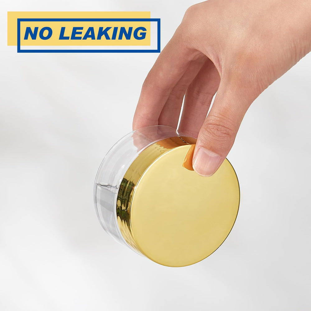 Dandat labeled jar set helps organize lotions, creams, and body butters