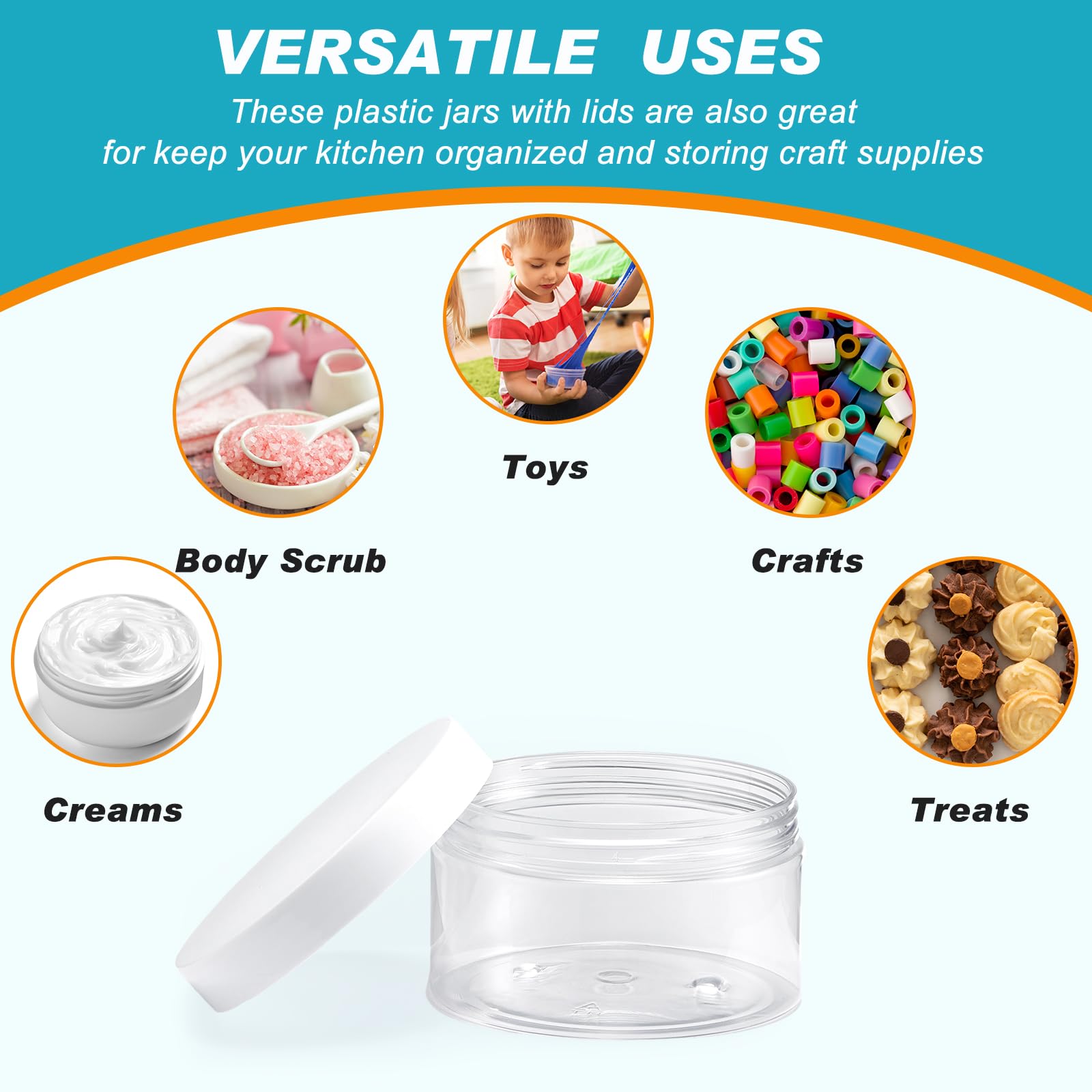 Dandat pack-24 cosmetic containers suitable for DIY formulas and samples