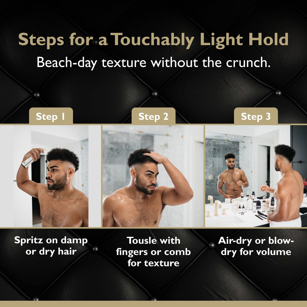 DandyMen Sea Salt Spray usage ideas for quick daily styling.