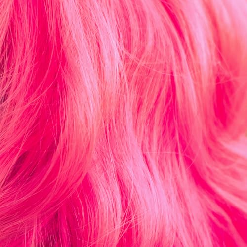Danger Jones Lovesick Neon Pink hair-closeup texture highlights rich pigment and smooth finish.