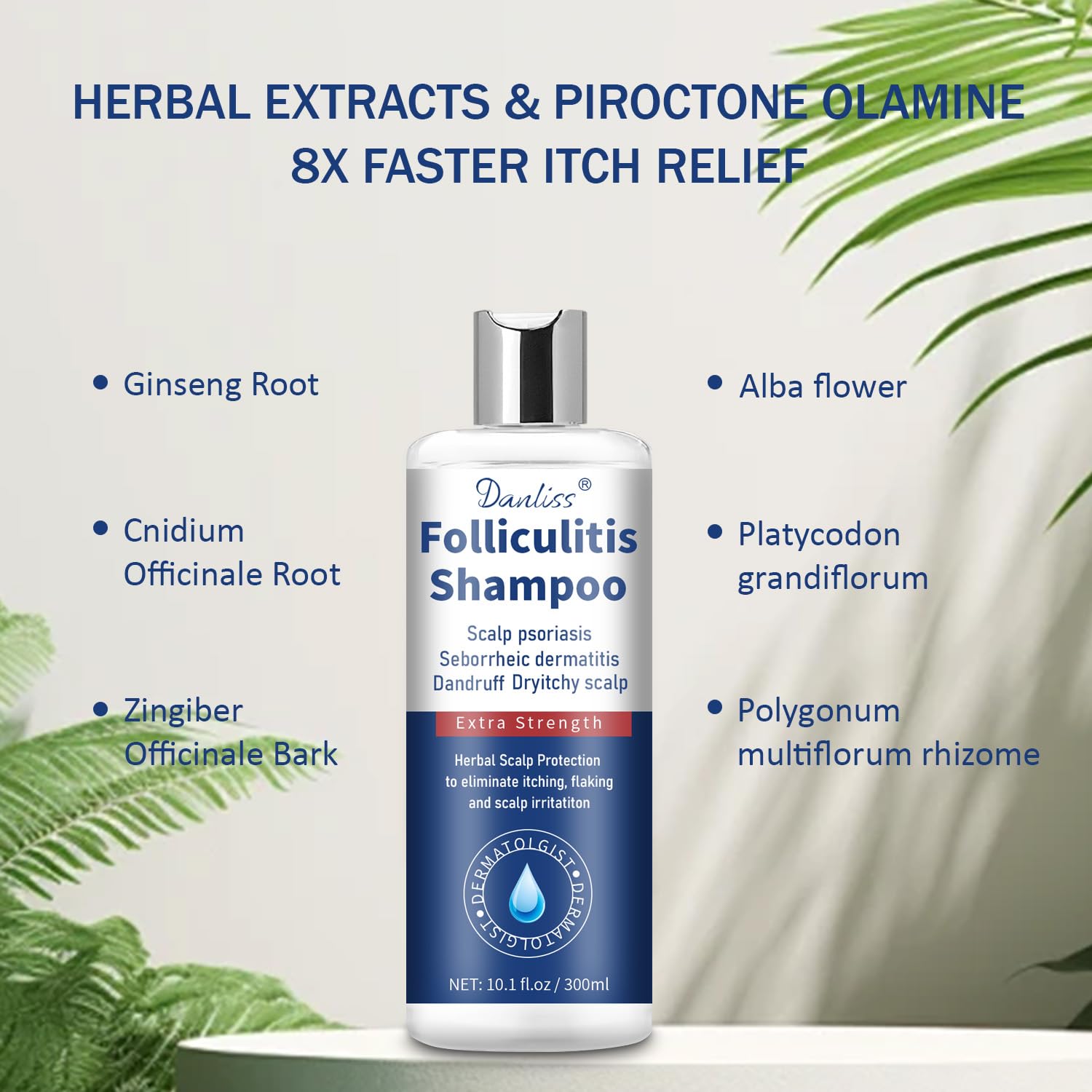 Danliss clinical label signals doctor-developed scalp care for sensitive scalps.