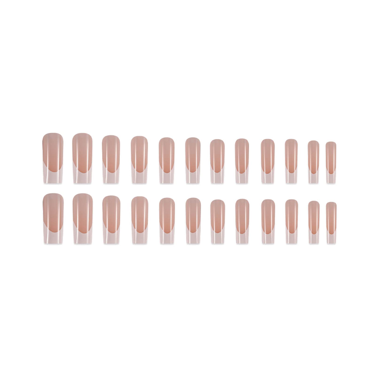 DANMANR square French nude full-cover nails with durable wear and easy application
