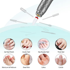 DANNARY nail drill in-use manicure demonstrates precise shaping and smooth polishing.