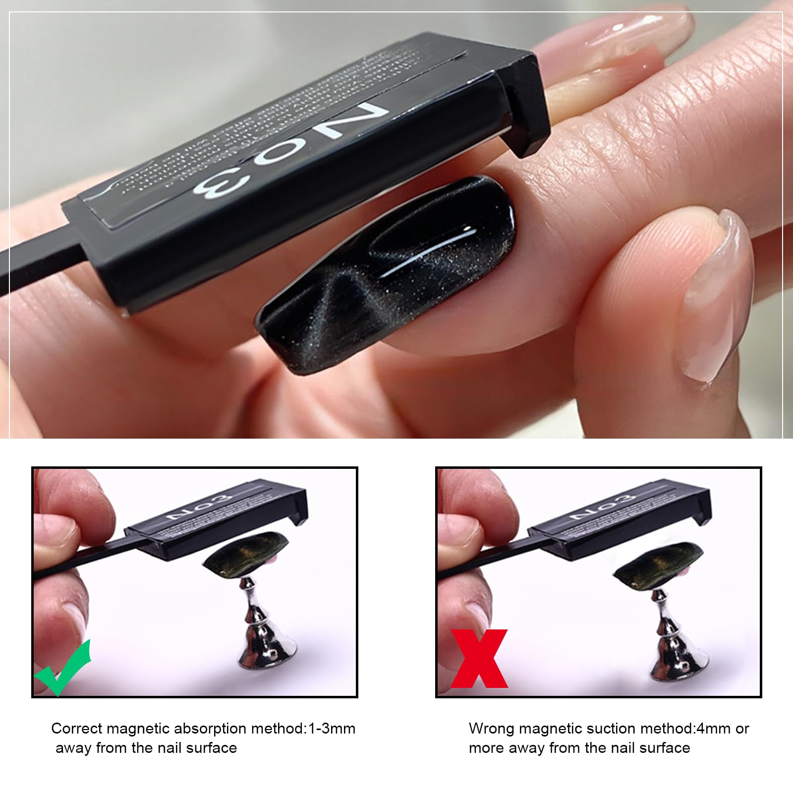 DANNEASY s-shaped magnet stick creates elegant pattern options for nails.