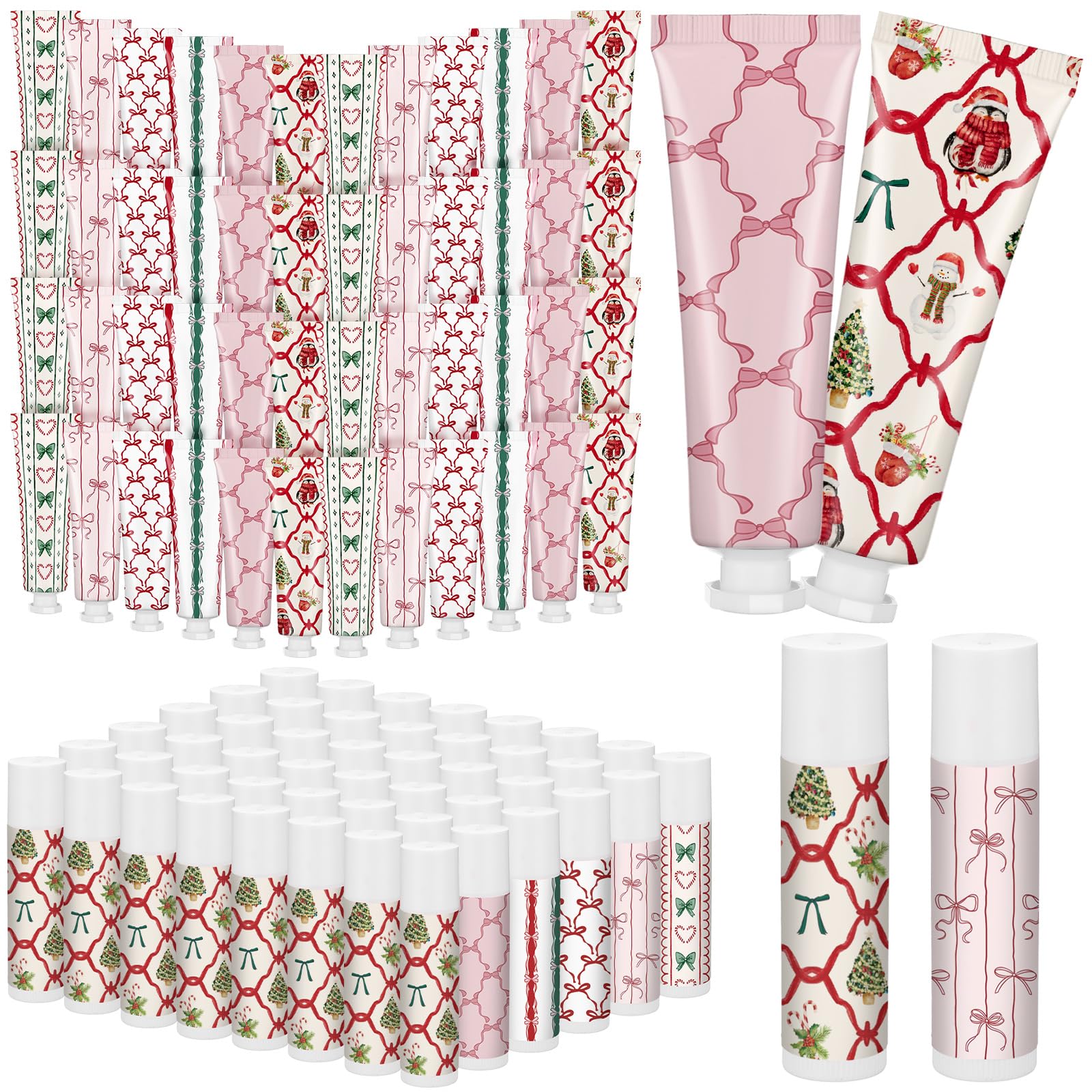 Dansib Christmas hand cream bulk set packaging with festive bows for gifting.