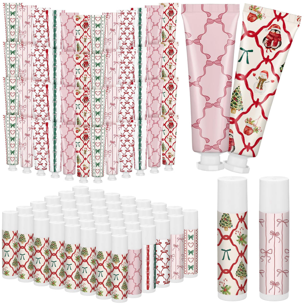 Dansib Christmas hand cream bulk set packaging with festive bows for gifting.