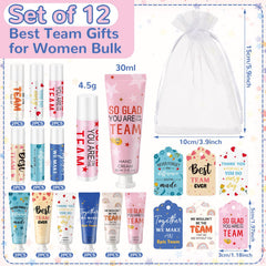 Dansib inspirational-text hand cream and lip balm, perfect for team motivation gifts.