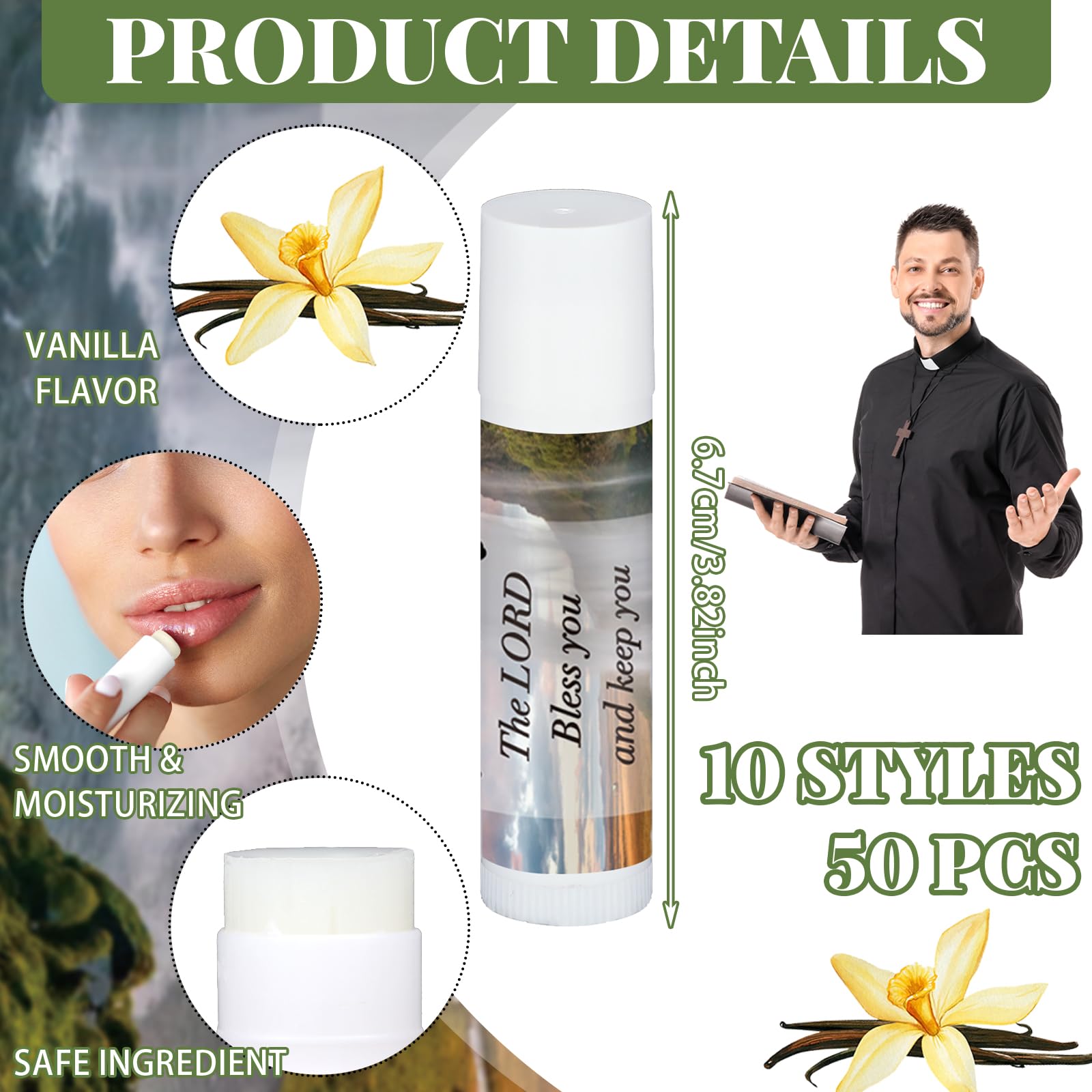 Dansib lip balm 6.7 cm tall, convenient to carry.