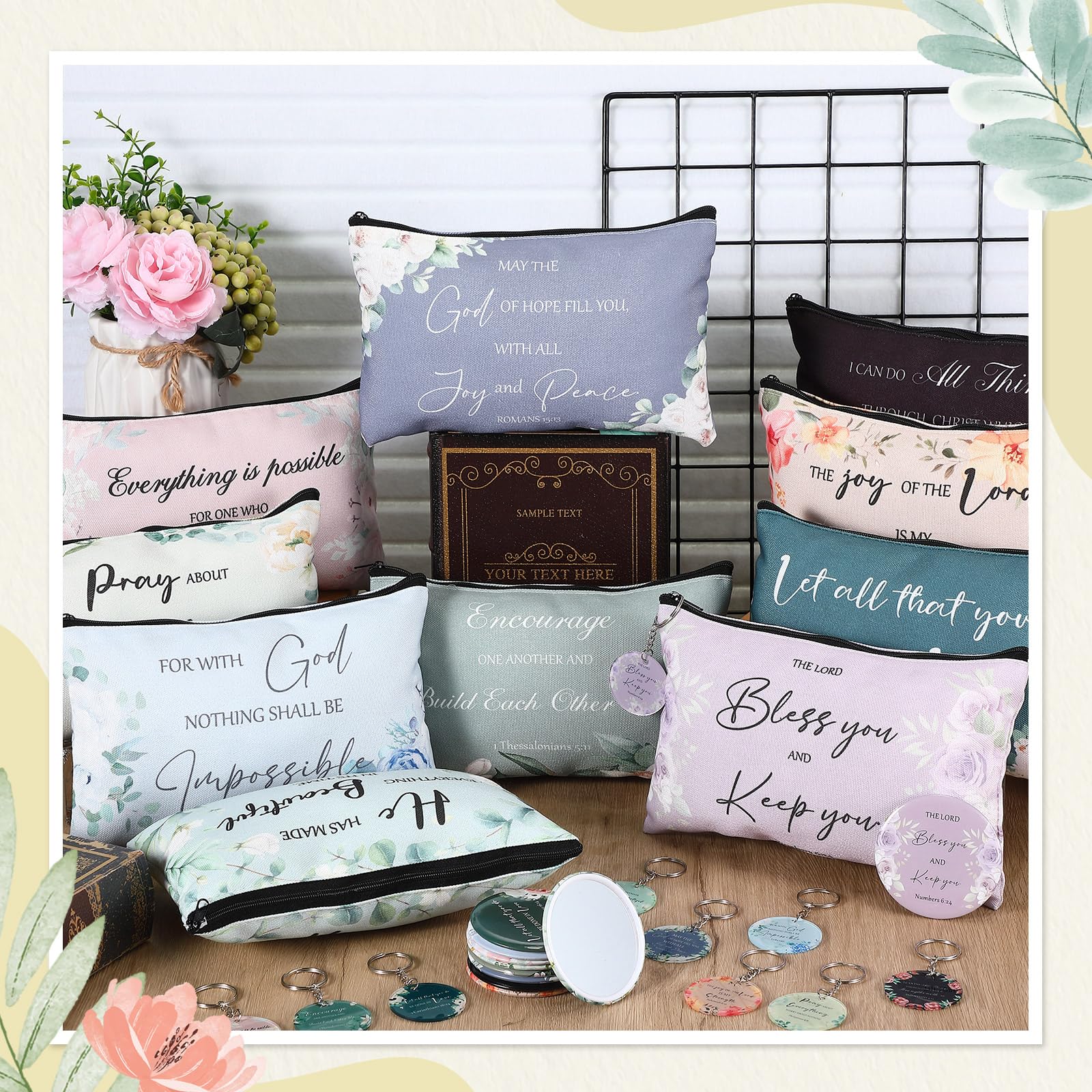 Dansydaisy Bible Verse Mini Mirrors showing verses for on-the-go reflection