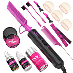 DAN Technology hot comb set visual showing precision heat for sleek, frizz-free styles
