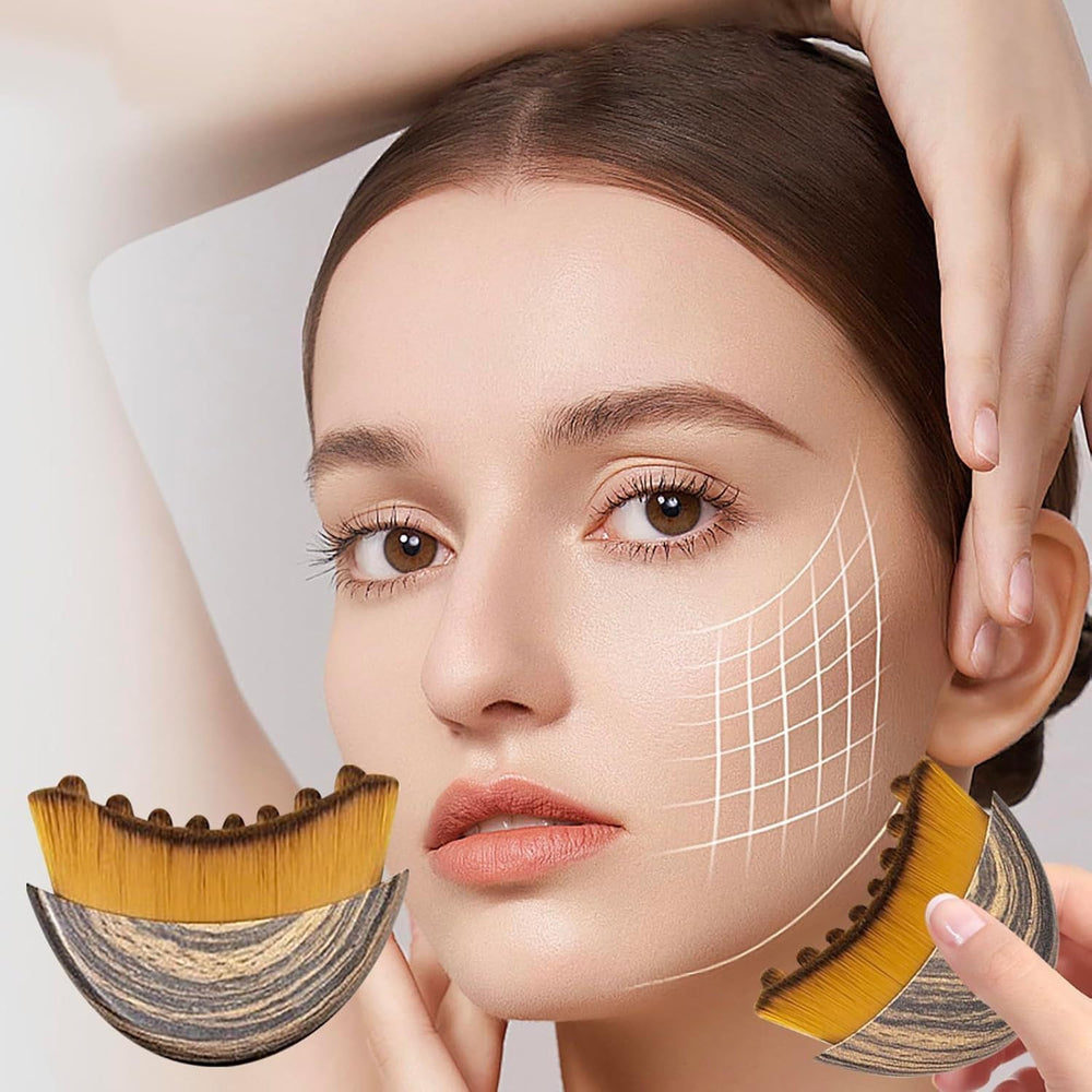 DANTIRE facial brush dry massage technique promotes skin lifting and circulation.