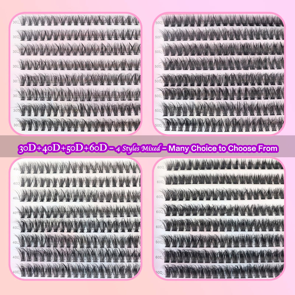 DAODER cluster lashes 9-13mm short length perfect for everyday natural wear