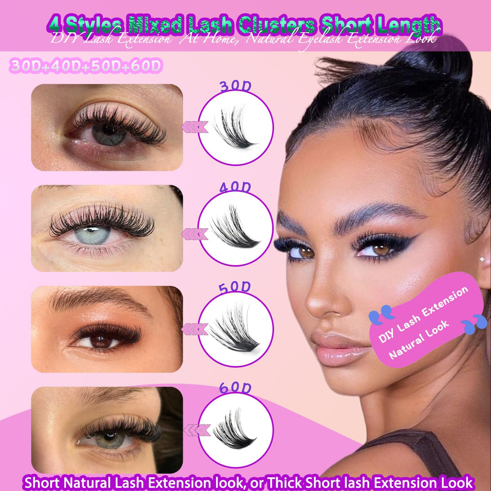 DAODER mink-like fiber lashes ultra-soft skin-friendly for sensitive eyes