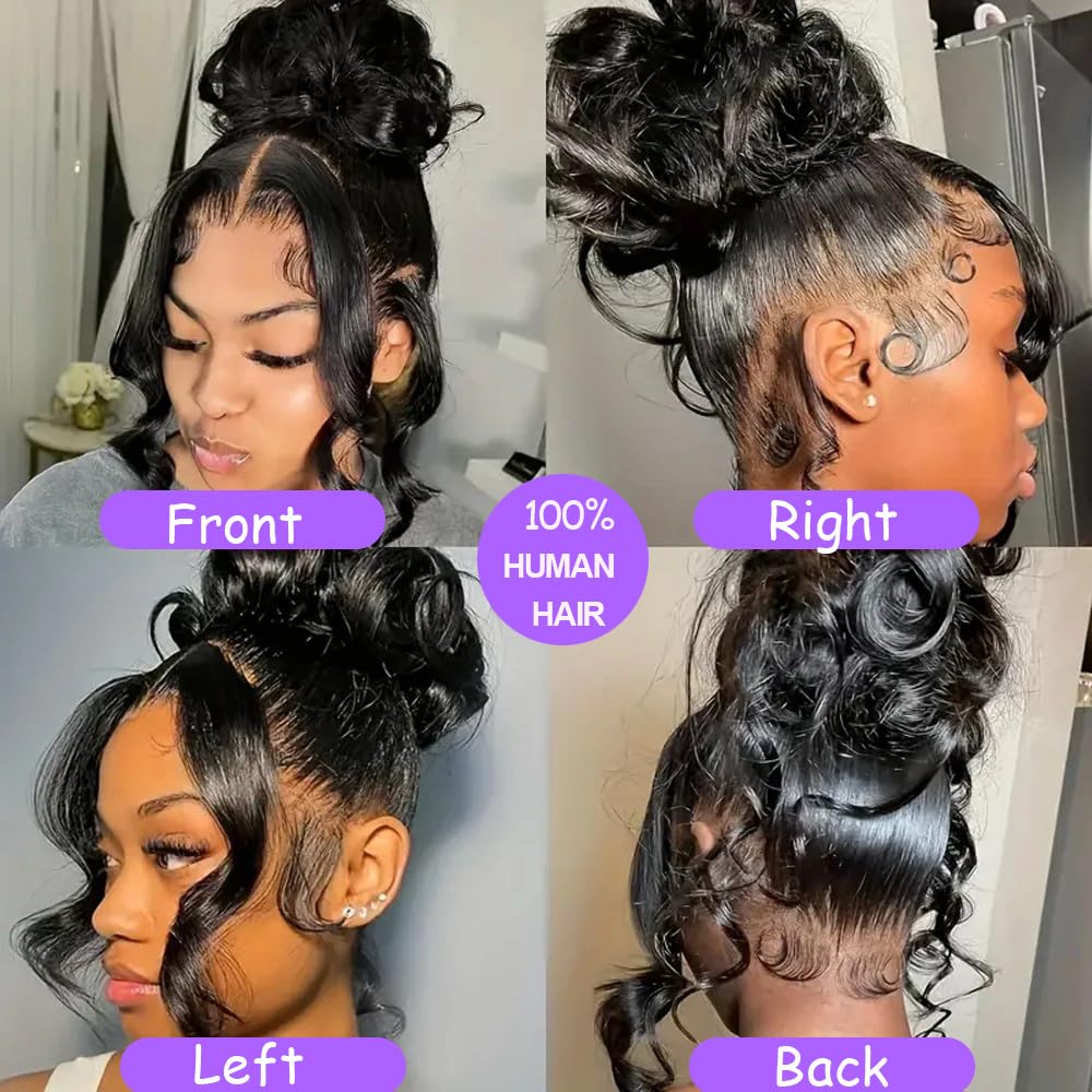 daparo pre-plucked baby hair natural hairline on 28-inch wig