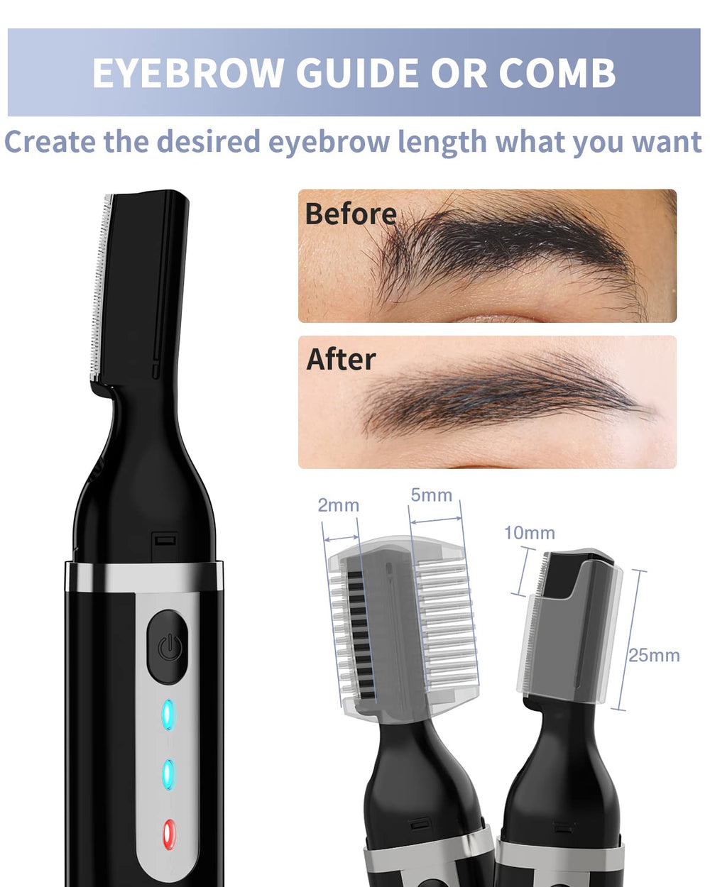 Dapsang Eyebrow Trimmer double-head comb for brow shaping