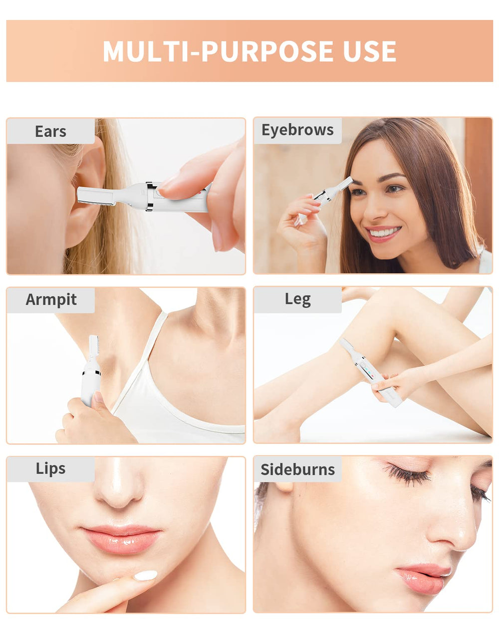 Dapsang Eyebrow Trimmer USB rechargeable for cordless convenience.