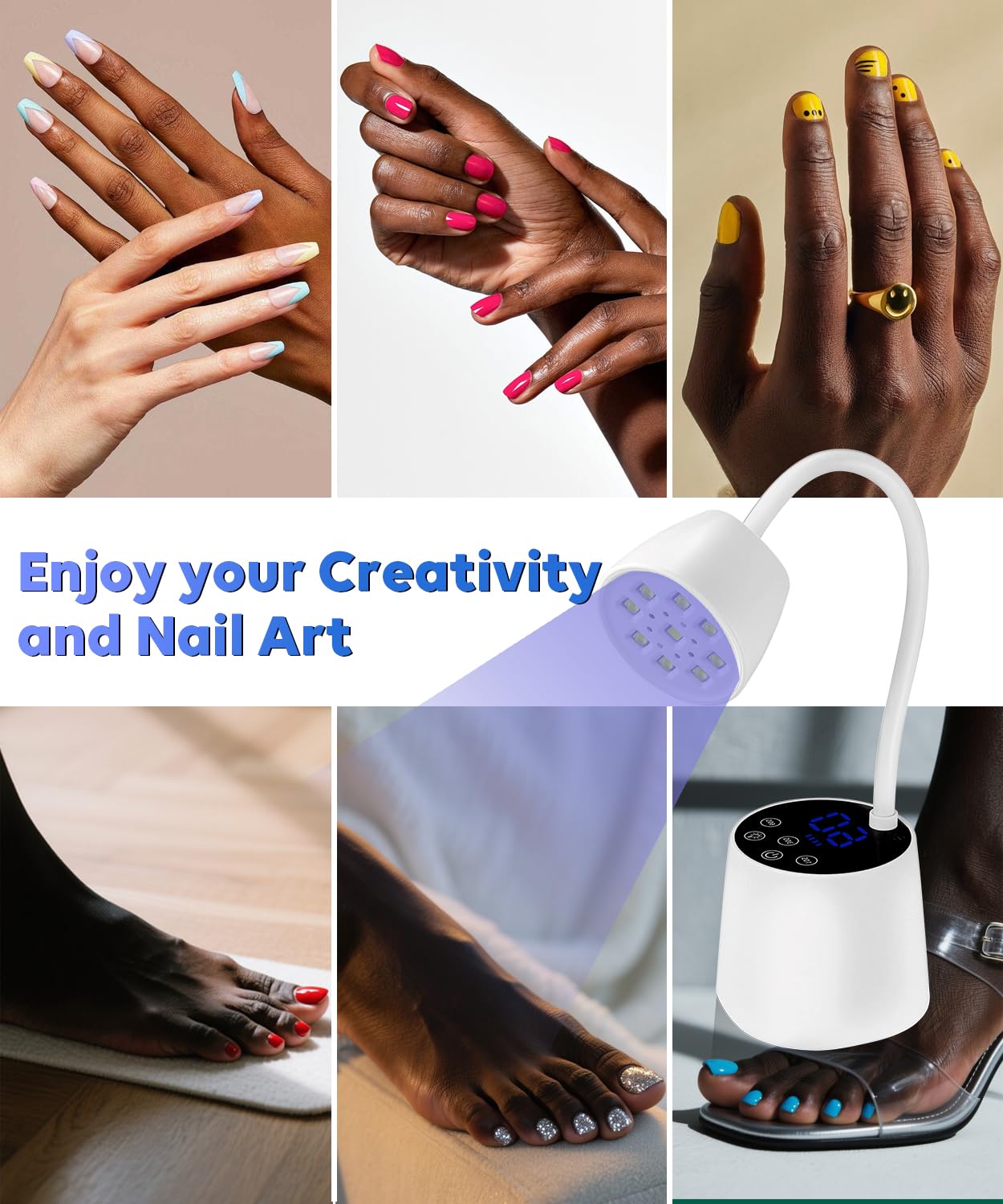 DAQVQ gift-pack nail lamp ideal for birthdays or holidays.