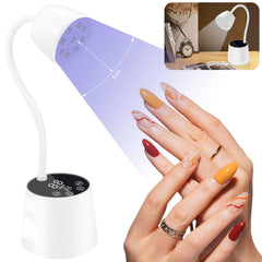DAQVQ UV LED nail lamp with gooseneck white enables precise, flexible curing for gel nails.