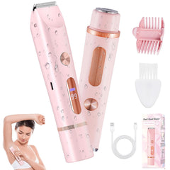 dar darouxiao 2in1 bikini-trimmer dual-head close-up for precise body and facial grooming.