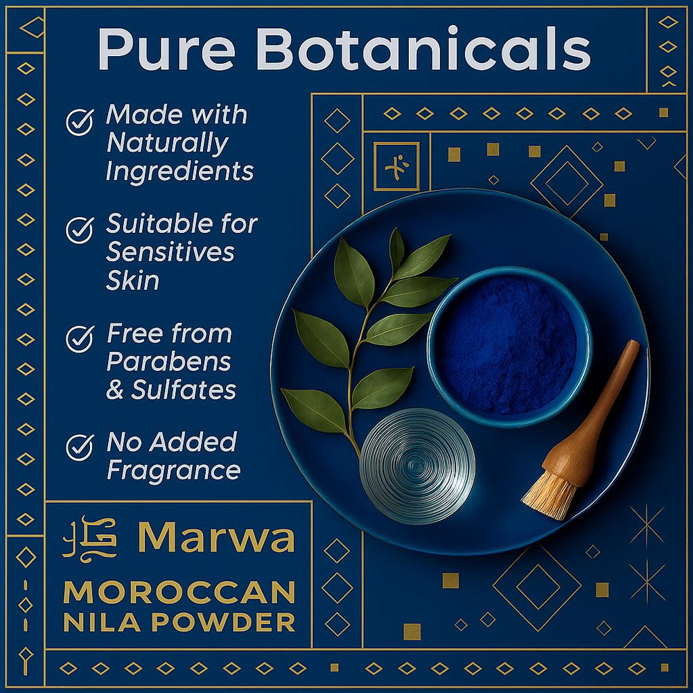 Dar Marwa Nila Powder being poured for a luminous mask