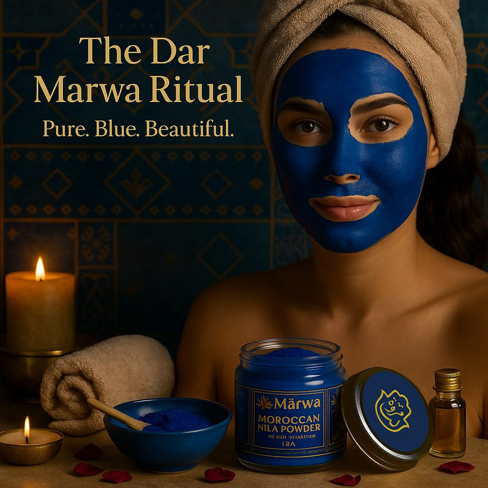 Dar Marwa traditional ritual mix with rose water for glowing skin