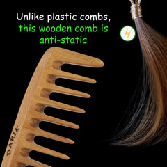 Darık Profesyonel Ahşap comb in a drawer, portable daily essential for on-the-go grooming.