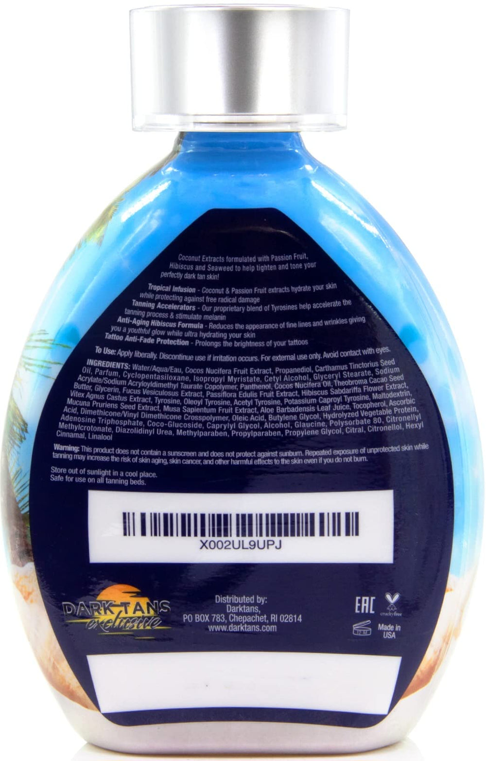 Dark Tans Exclusive That’s What Sea Said bottle-cap highlights no-bronzer formula for clean, natural application.