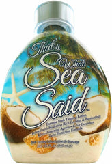 Dark Tans Exclusive That’s What Sea Said bottle-pump highlights coconut oil hydration for a deeper, even tan.