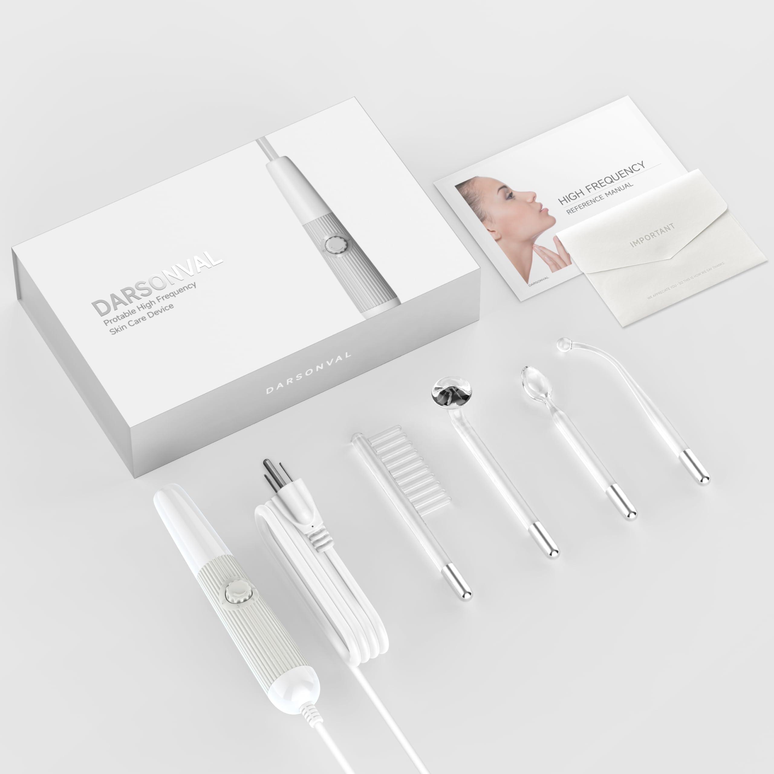 DARSONVAL warranty badge and packaging highlighting 1-year coverage