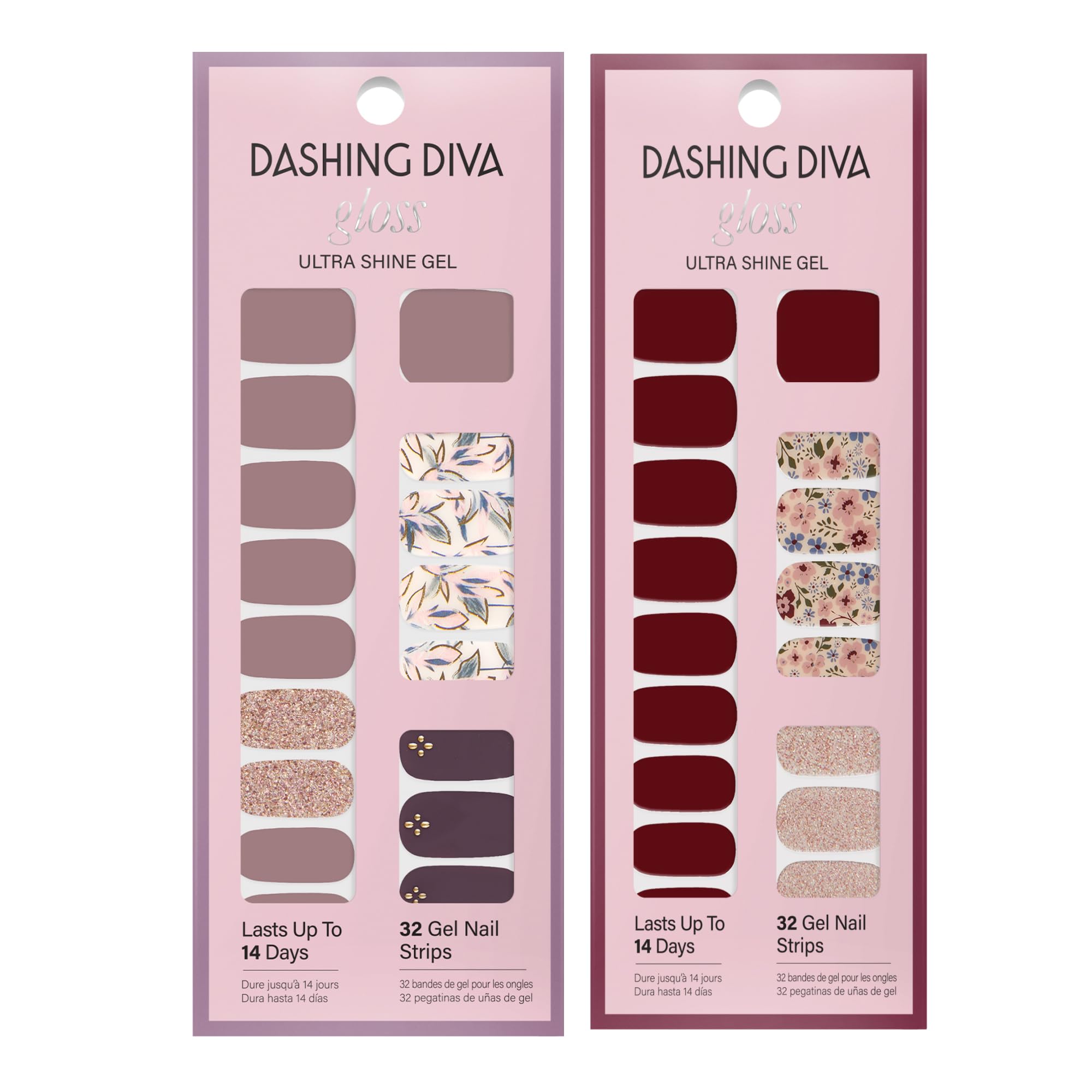 Dashing Diva 32 gel strips per set ready for glam manicure