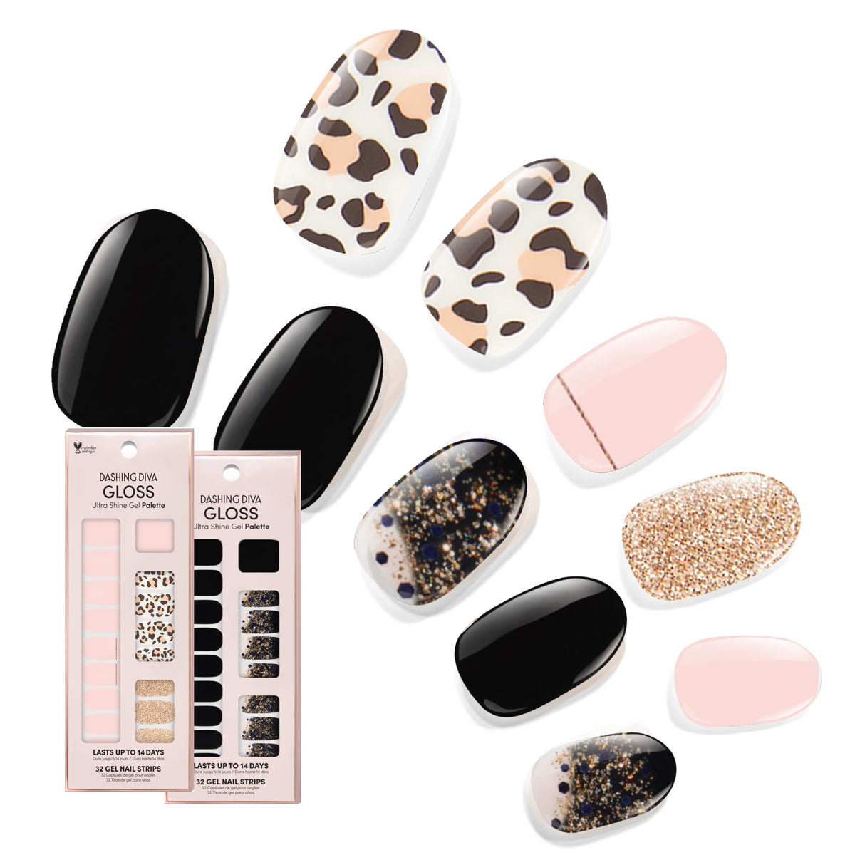 Dashing Diva cheetahlicious nail strips pack for quick glam manicure