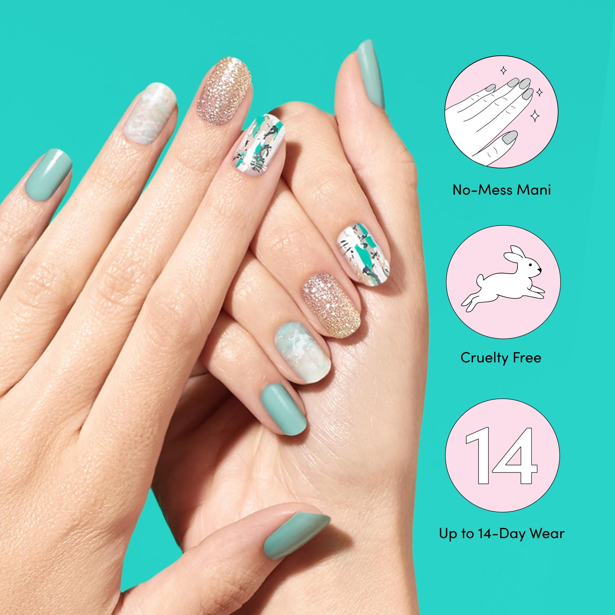 Dashing Diva Desert Quartz glossy finish nails gleam with chip-resistant look