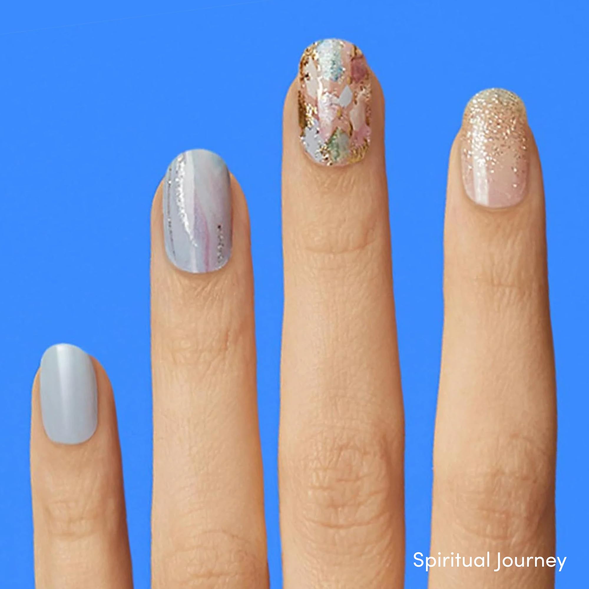 Dashing Diva Desert Quartz nail strips close-up; chip-resistant, salon-grade gel look in minutes