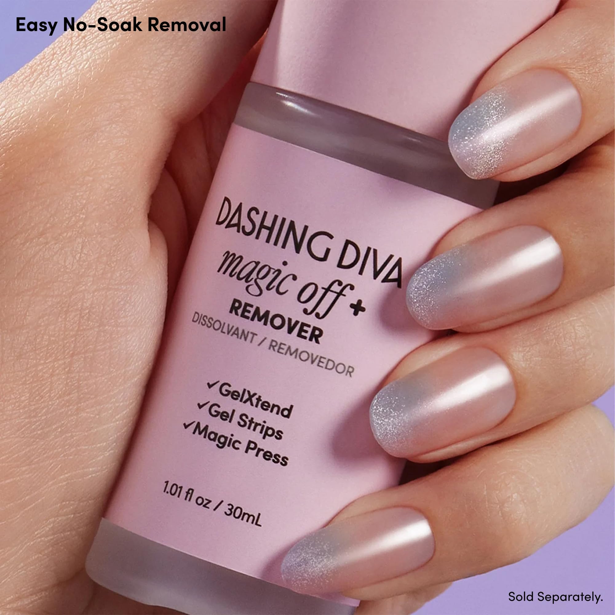Dashing Diva Desert Quartz removal using Magic Off or oil for gentle take-off