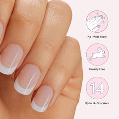 Dashing Diva Glaze Pearly Whites gel-strip set with 4-piece kit and 32 strips.