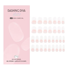 Dashing Diva Glaze Pearly Whites nail strip closeup highlights rich color and shine.