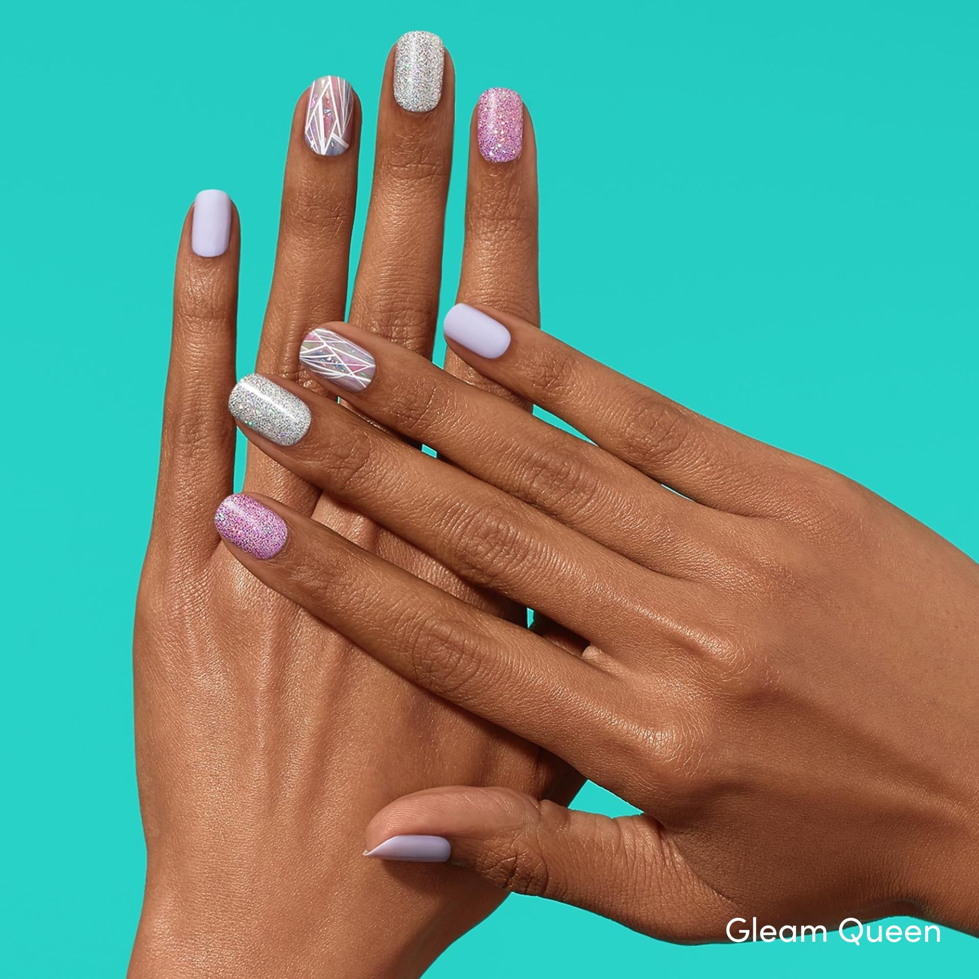 Dashing Diva Gloss finish nail strips highlight a glossy gel-like shine without polish.