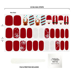 Dashing Diva Santa's Helper close-up shows festive reindeer design for instant holiday nails.