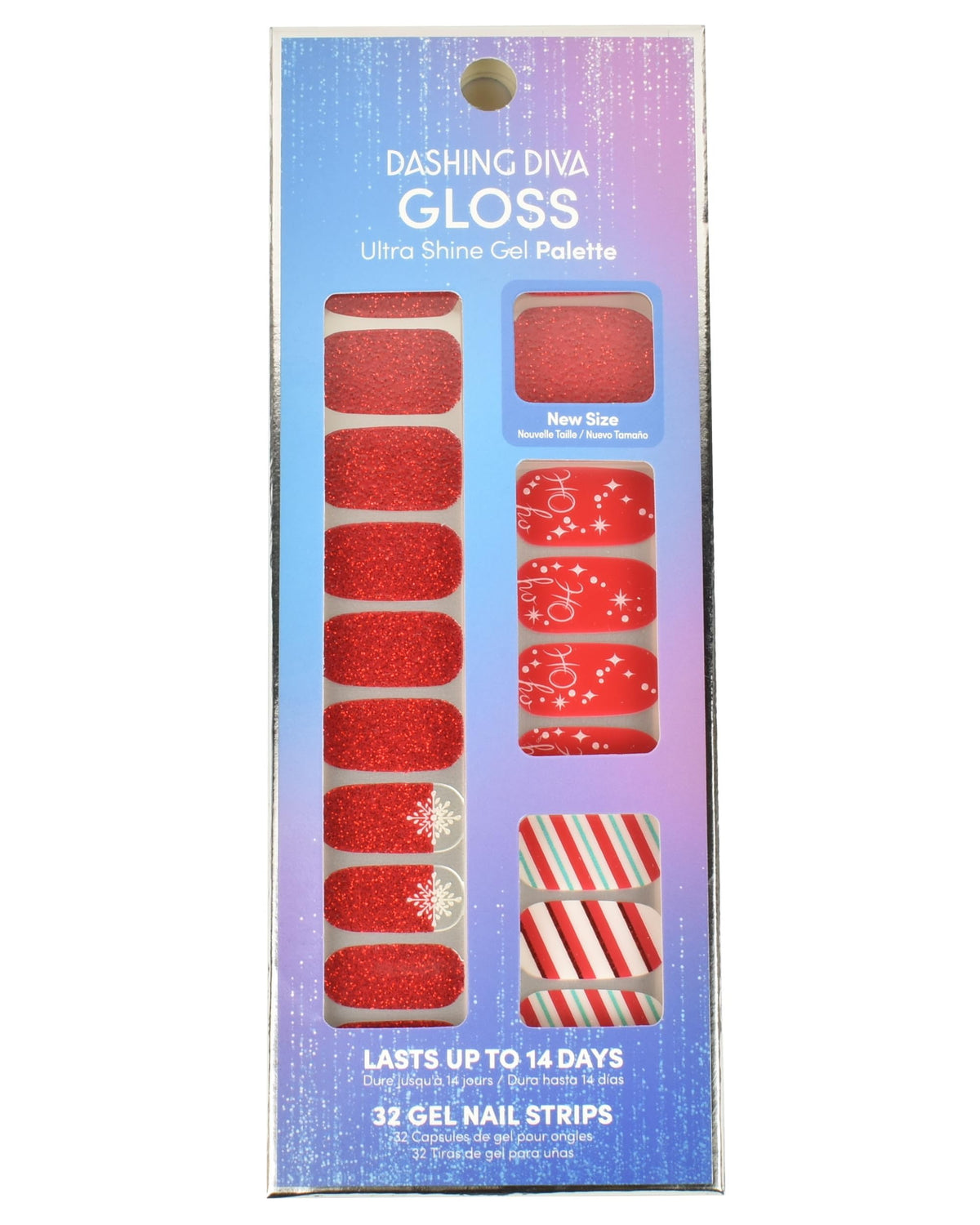 Dashing Diva Gloss Ultra Shine Gel Palette Snowflake Kisses nails deliver fast, festive manicure.
