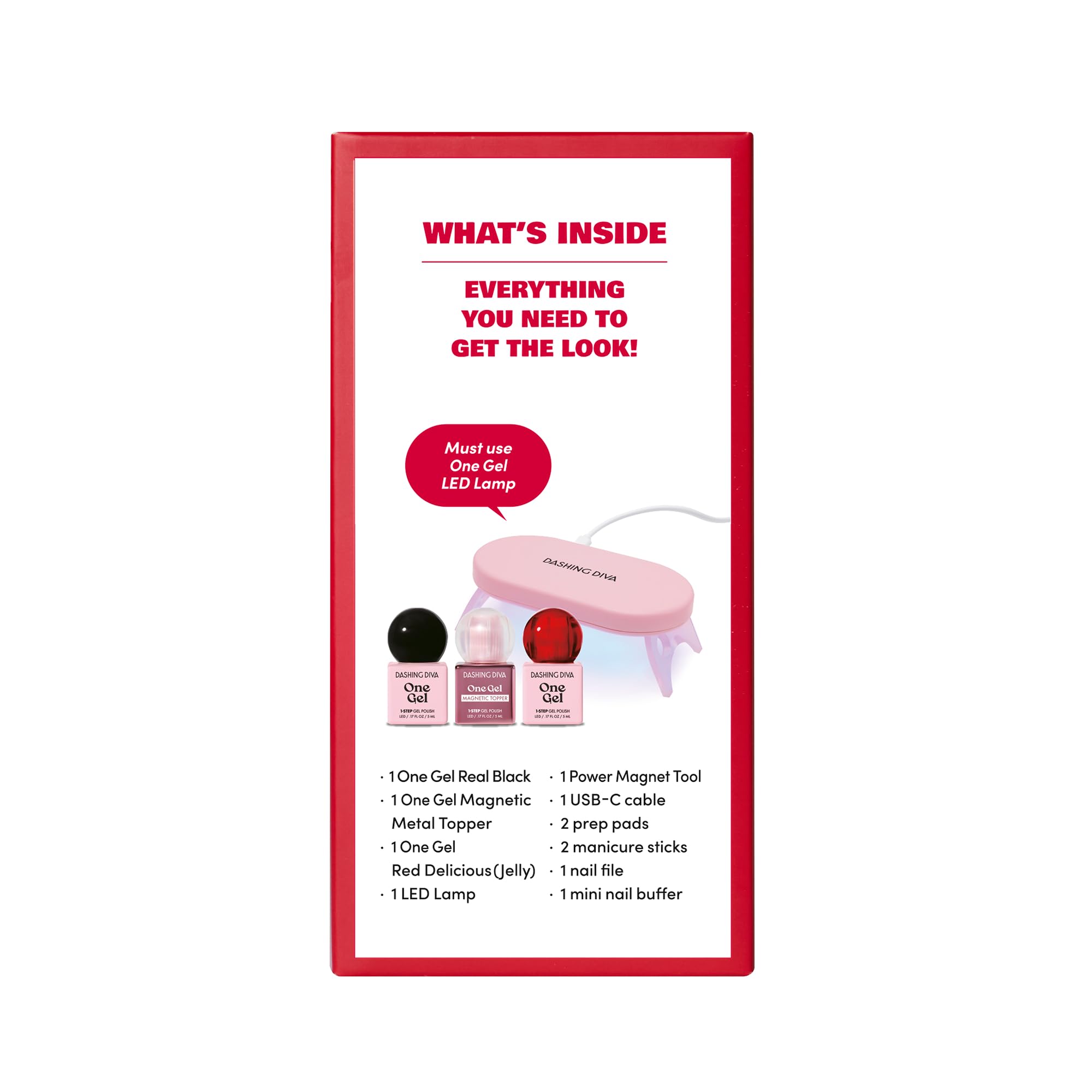 Dashing Diva Magnetic Metal Topper gel polish adds iridescent magnetic shimmer.