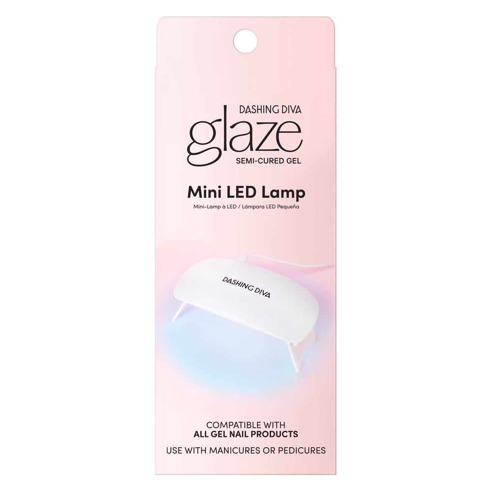 Dashing Diva Mini LED Nail Lamp with dome light for fast, even gel curing at home.